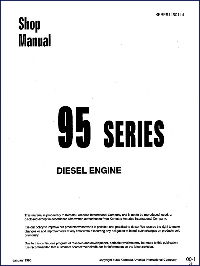 komatsu 95 1998 workshop manual, komatsu workshop manual, komatsu 95