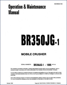 komatsu br350jg, komatsu manual
