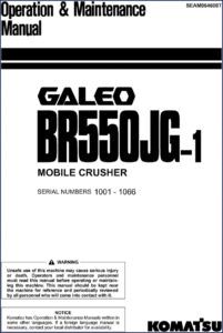 komatsu br550jg, komatsu manual