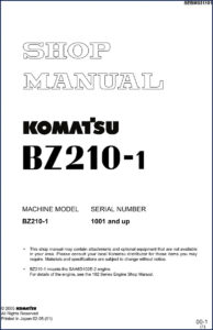 komatsu bz210, komatsu manual