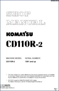 komatsu cd110r, komatsu manual