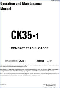 komatsu ck35, komatsu manual