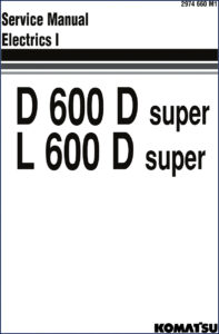 komatsu d 600 d super, l 600 d, komatsu service manual, komatsu d