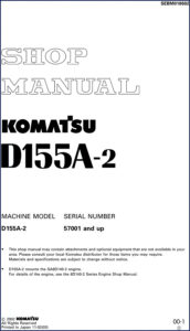 Komatsu D155A-2 2002 Workshop Manual – OEM Factory Repair