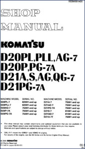 komatsu d20pl, komatsu manual