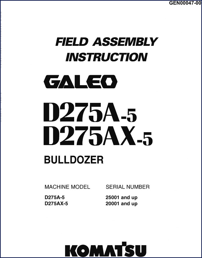 komatsu d275a, komatsu manual
