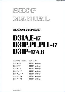 komatsu d31a d31e d31p d31pl d31pll workshop manual, komatsu workshop manual, komatsu d31a