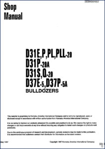 komatsu d31e d31p d31pl d31pll d31s 1997 service, komatsu service manual, komatsu d31e
