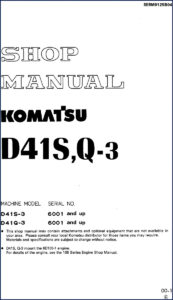 komatsu d41s, d41q workshop manual, komatsu workshop manual, komatsu d41s,