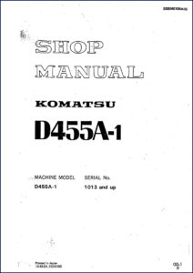 komatsu d455a, komatsu manual