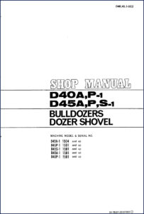 komatsu d45a, komatsu manual