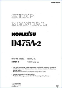 komatsu d475a, komatsu manual