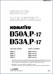 komatsu d50a d50p d53a d53p 1995 workshop manual, komatsu workshop manual, komatsu d50a