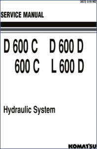 komatsu d600 c/d600 d/600 c/l600 d 1983 service, komatsu service manual, komatsu d600