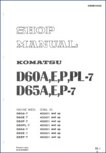 komatsu d60a, komatsu manual
