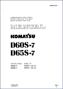 komatsu d60s, komatsu manual