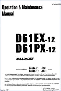 komatsu d61ex, komatsu manual