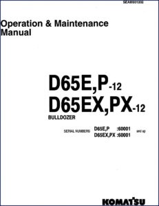 komatsu d65e, d65p, d65ex, d65px operators manual, komatsu manual, komatsu d65e,