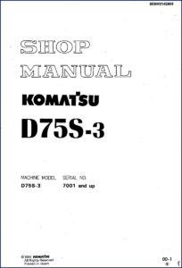 komatsu d75s, komatsu manual