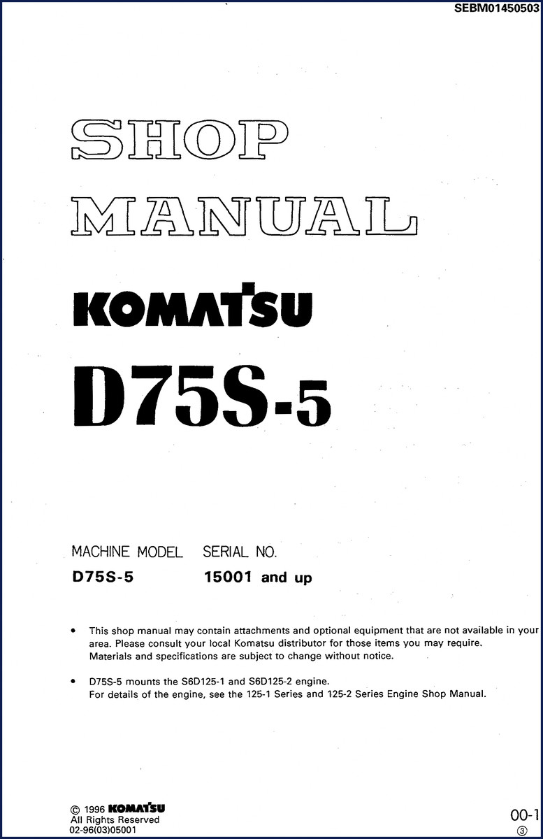 komatsu d75s, komatsu manual