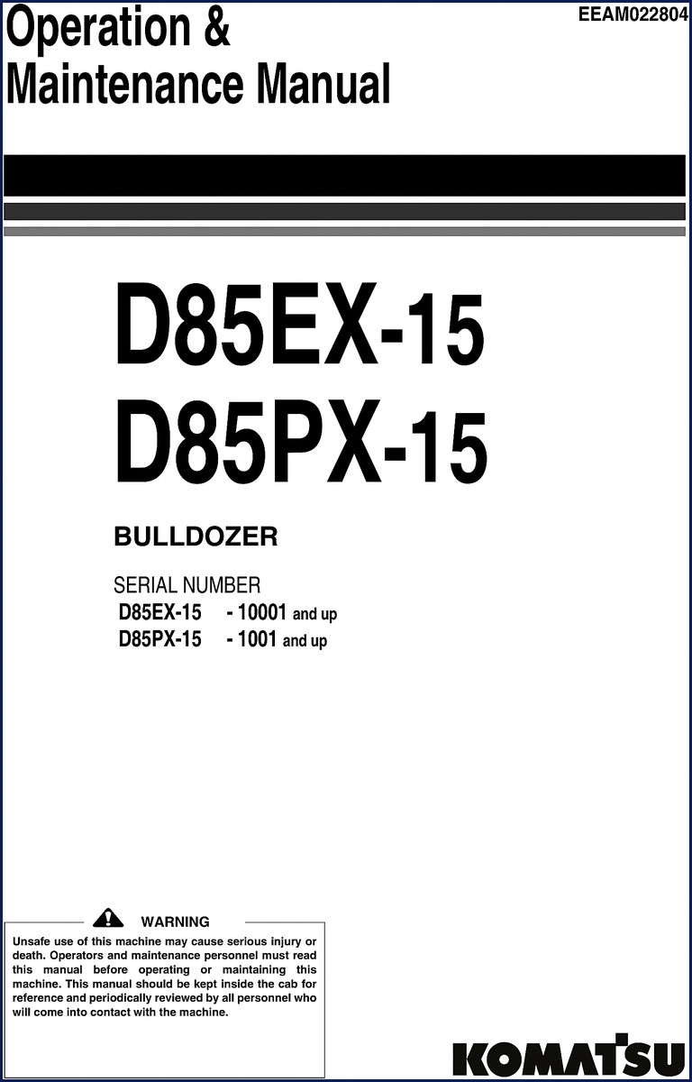 komatsu d85ex, komatsu manual