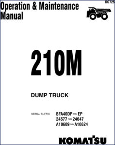 komatsu 210m, dg725 operators manual, komatsu manual, komatsu 210m,