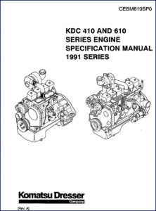 komatsu dresser kdc 410/610 1991 technical manual, komatsu dresser manual, komatsu dresser dresser