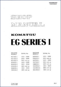 komatsu eg15, eg30, eg45, eg50, eg55 1984 service, komatsu service manual, komatsu eg15,