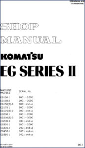 komatsu eg150, komatsu manual