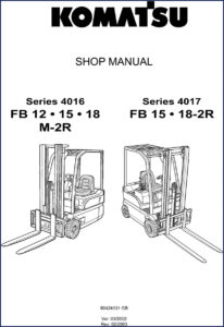 komatsu fb12, fb15, fb18 2003 workshop manual, komatsu workshop manual, komatsu fb12,