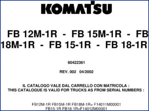 komatsu fb12m, komatsu manual