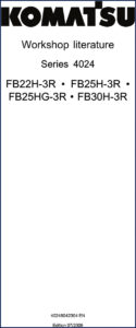 komatsu fb22h, komatsu manual