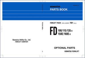 komatsu fd100, fd115, fd135, fd150e, fd160e parts catalog, komatsu parts catalog, komatsu fd100,