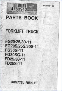 komatsu fd25, fg20, fg25, fg30, fd30 parts catalog, komatsu parts catalog, komatsu fd25,