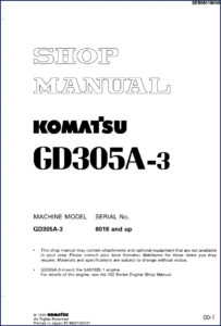 komatsu gd305a, komatsu manual