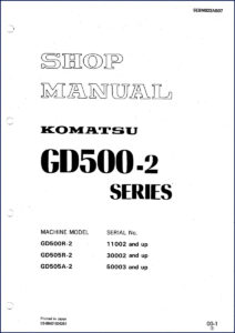 komatsu gd500r, komatsu manual