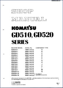 komatsu gd510 gd520 gd521a, komatsu manual, komatsu gd510