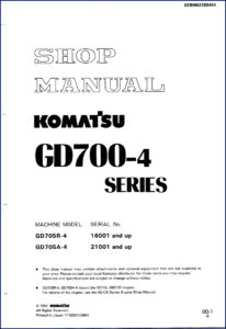 komatsu gd705r, komatsu manual