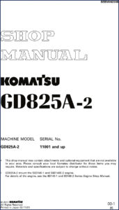 komatsu gd825a, komatsu manual