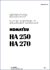 komatsu ha250, ha270 1985 workshop manual, komatsu workshop manual, komatsu ha250,