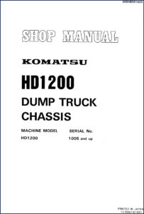 komatsu hd1200 1980 workshop manual, komatsu workshop manual, komatsu hd1200