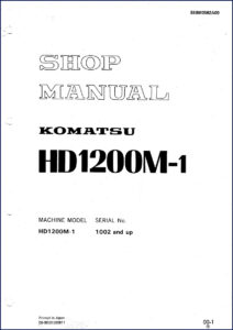 komatsu hd1200m, komatsu manual