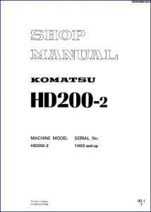 komatsu hd200, komatsu manual