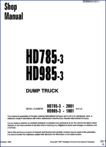 komatsu hd785, komatsu manual