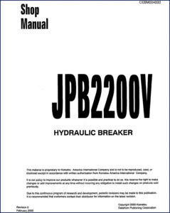 komatsu jpb2200v 2000 workshop manual, komatsu workshop manual, komatsu jpb2200v