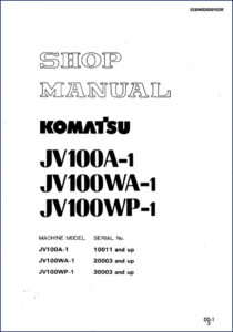 komatsu jv100a, komatsu manual