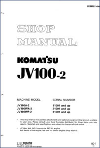komatsu jv100a, komatsu manual