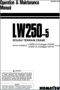 komatsu lw250, komatsu manual