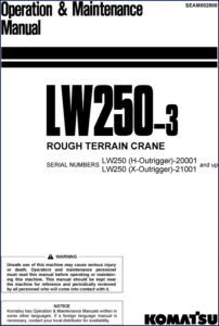 komatsu lw250 service manual, komatsu service manual, komatsu lw250