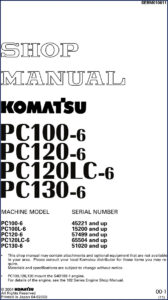 komatsu pc100, komatsu manual